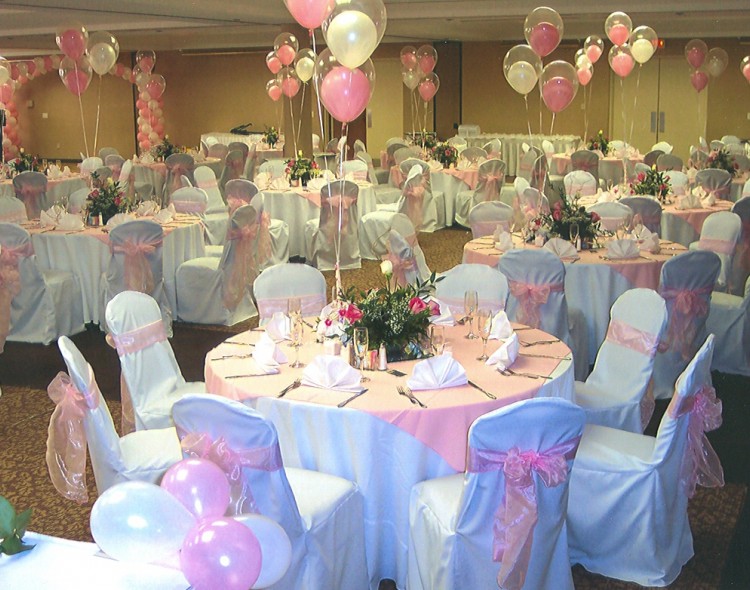 event space set for a party