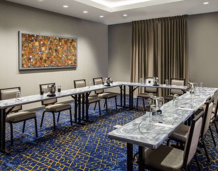 Meeting room with U-shaped table