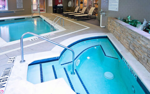 Indoor pool and hot tub