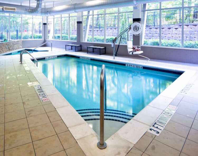 Indoor pool steps