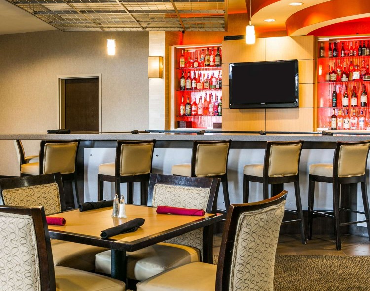 Hotel bar and dining tables