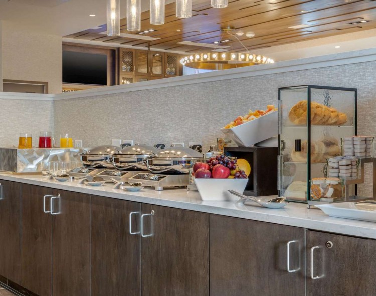 Breakfast setup for meeting or event