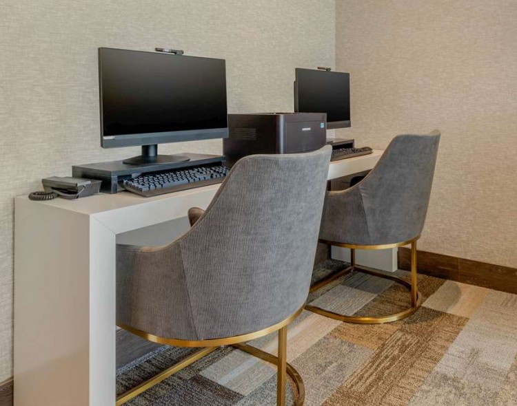 Business center with two computers