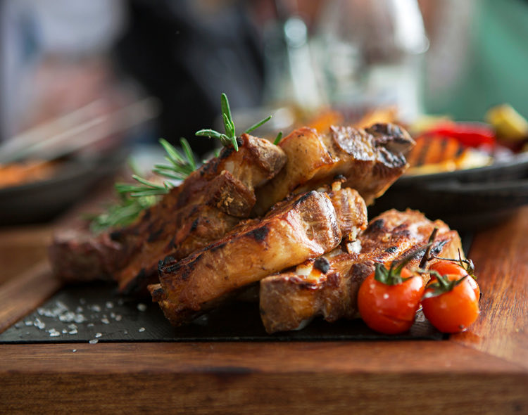 filets of meat on platter