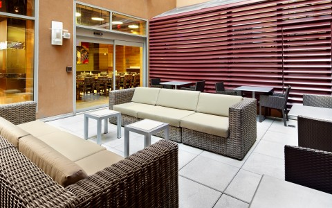 patio with sofas and chairs