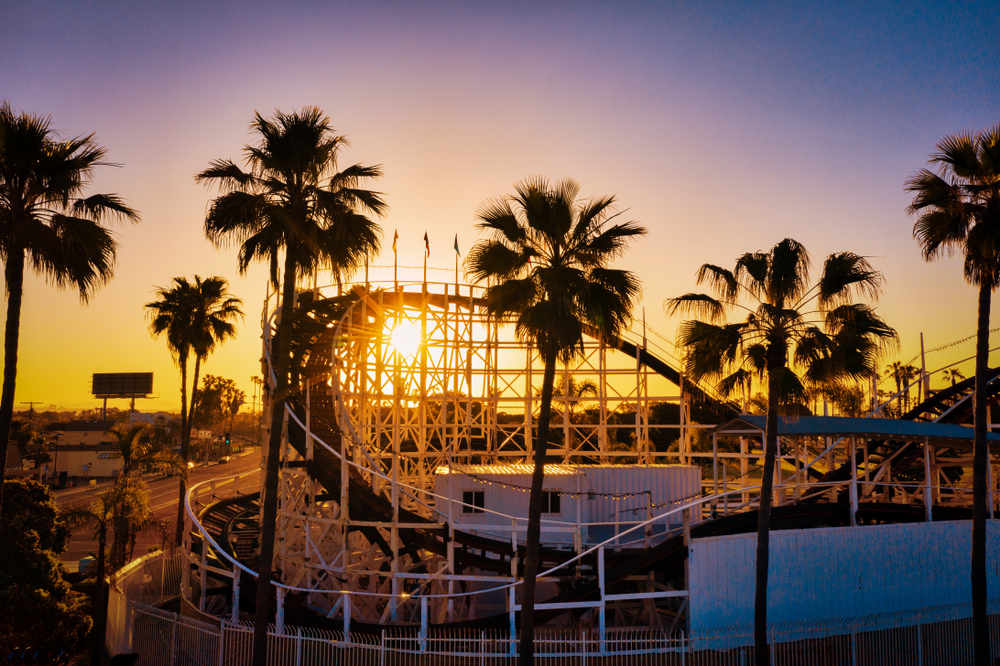 belmont park at night