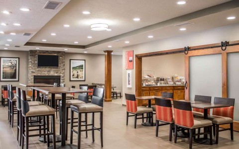 Spacious breakfast area