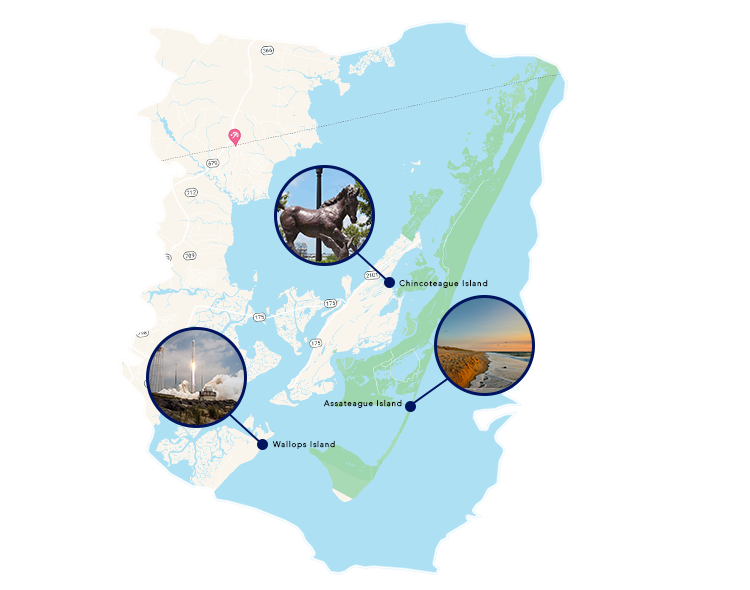 comfort chincoteague home map