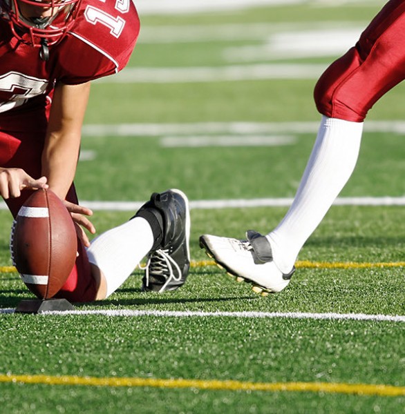 close up of football players