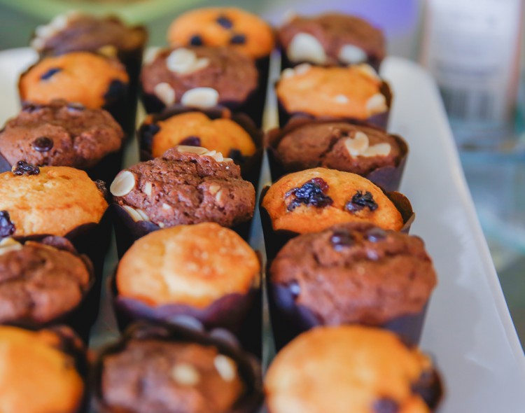 plate of assorted mini muffins