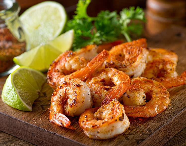 grilled shrimp and lime