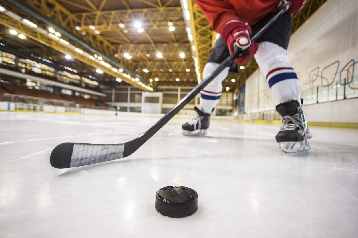 People playing hockey
