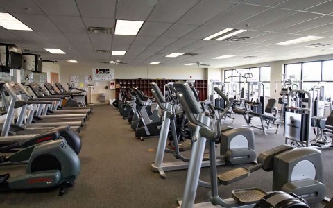 local fitness center with cardio and weight equipment 