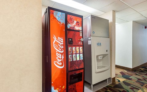 vending soda machine and ice machine in hotel