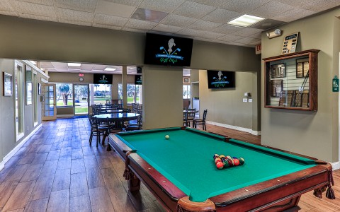 Indoor pool table at 19th Hotel.