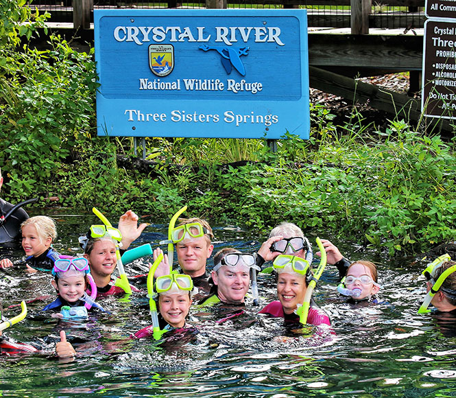 group of guys smiling in the water with their snorkeling mask