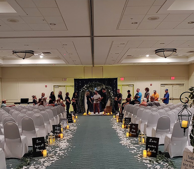 indoor wedding ceremony
